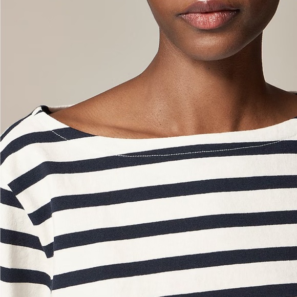 New! J.Crew Classic mariner cloth boatneck T-shirt in stripe size M - Picture 3 of 3